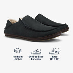 Moloā Slipper  -  Black / Dk Java